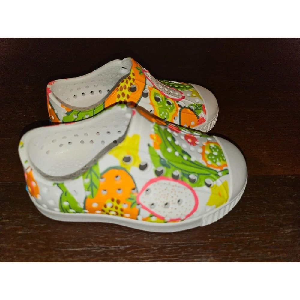 Natives Childrens Jefferson Fruit & Veg‎ Patterned Slip-on Shoes Size C4 New